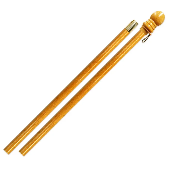 Two Pieces Knockdown Wood With Ring – Holder FA199018 Gloss Coated Flag Accessories