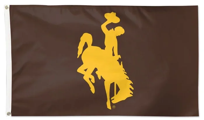 University of Wyoming Flag 3×5 Brown 2 Sided